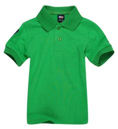 Children Polo t Shirt Kids Lapel Short sleeves Baby Polos Tshirt Boys Tops Clothing Embroidery Tees Girl Cotton Tshirts Green5309956