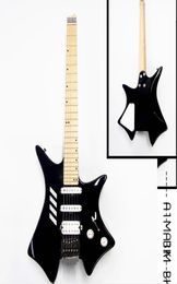 Custom Headless Electric Guitar Black White Colour Imported Guitar Hardware Chinese Headless Guitar5307101