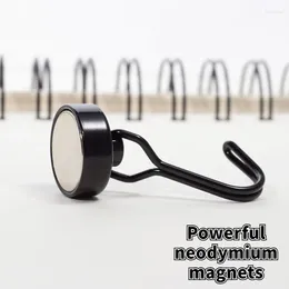 Hooks 1/3pcs Multi Functional Heavy-duty Magnetic Hook With Strong Neodymium Magnet Black Kitchen Refrigerator Hanging Utensils