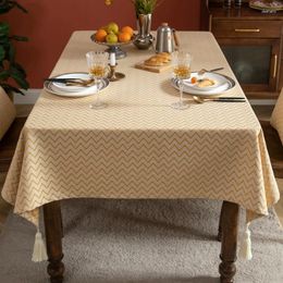 Table Cloth Modern Minimalist Tablecloth Ins Style Jacquard Dining American Dustproof Flag Tea Mat X5R855