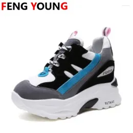 Fitness Shoes Woman Wedges Sneakers Heigh Outdoor White 2024 Women Autumn Casual Platform Fashion High Heels