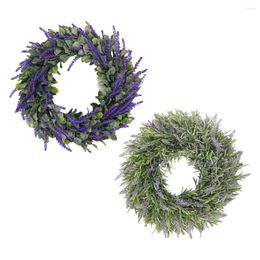 Decorative Flowers Simulated Wreath - Simple And Fresh Decoration For Daily Life With Bright Vibrant Colors Green Plants Back Is