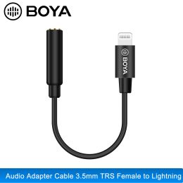 Radio Boya Byk8/k9 Audio Adapter Cable 3.5mm Trs/trrs Female to Lighning/typec for Smartphone Camera Microphone Accessories