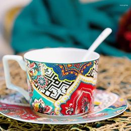 Cups Saucers Luxury Espresso Coffee Original Breakfast Ceramic Mug Creative Services Tazas Desayuno Originales Ramadan