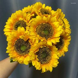 Decorative Flowers Simulated Sunflower European Style Artificial Flower Single Pastoral Home