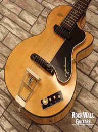 John Lennons Hofner Club 40 Natural Violin Bass Electric Guitar BlackWhiteBlack Pickguard Vintage Tuners3724698