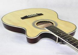 Acoustic Guitar Piano Body Thin Line Flat Top Folk 40inch Cutting Guitar 6string Red Optoelectronics provides custom service6158430