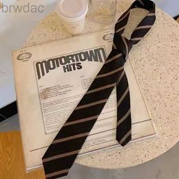 Neck Ties JK Uniform Tie Bow Necktie Pre-tie Bow Ties Uniform Ties For Student Solid Color Basic Small Necktie Long Skinny Tie 240407