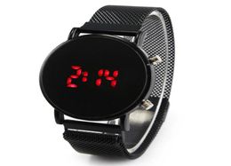 Men039s Watches Magnet Buckle Sport LED Men Digital Clock Man Army Military Steel Mesh Wrist Watch Relogio Masculino Wristwatch5928266