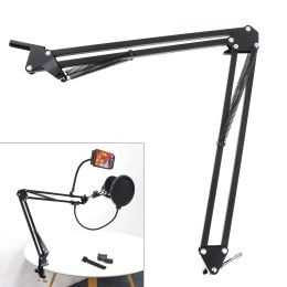 Stand NB35 Microphone Scissor Arm Stand Mic Clip Microphone Stand Holder Desk without Alloy Base Clamp for KTV Studio Broadcasts