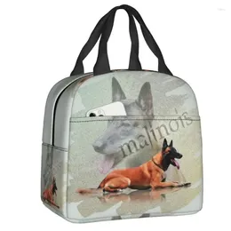 Storage Bags Belgian Shepherd Dog Malinois Bag For Women Kids Reusable Thermal Cooler Insulated Lunch Box Work School Food Tote