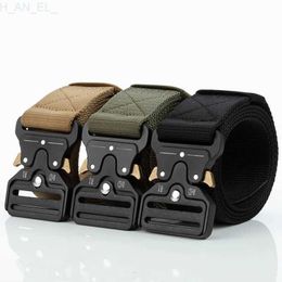 Belts 43mm Wide Tactical Mens Belt with Quick Release Buckle Outdoor Combat Training Waist Strap Plus Sizec240407