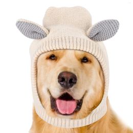Dog Apparel Pet Warm Windproof Knitted Hat Fashion Cap Winter Ear Design Beanie For Cute Christmas