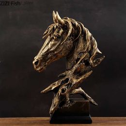 Arts and Crafts Resin Animal Crafts Simulation Animal Sculpture Tier Lion olden Head Distressed Home Decoration Statue Handicraft FurnishinsL2447