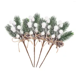 Decorative Flowers Artificial Pine Needles Christmas Berry Wedding Ceremony Decorations Xmas Cones