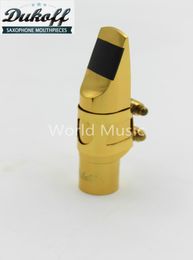 Dukoff Metal Mouthpiece For Alto Tenor Soprano Saxophone High Quality Brass Gold Lacquer Musical Instrument Accessories Size 5 6 75897581