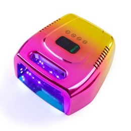 Dryers Cordless Gradient Colour Pro Cure 96w Led Uv Nail Lamp for Curing Gel Polish Wireless with Large Lithium Battery High Power 96w