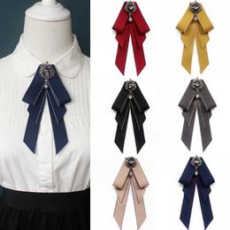 Bow Ties Vintage bow guest dress for womens headwear diamond ribbon tassel plush chic girl elegant jewelry necklace pin girl tie giftC240407