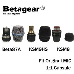 Adapter Betagear Wireless Microphone Capsule Condensor Beta87a Ksm9hs Fit Shure Hand Microfone Capsula Ksm8 Mic Core Original Brand
