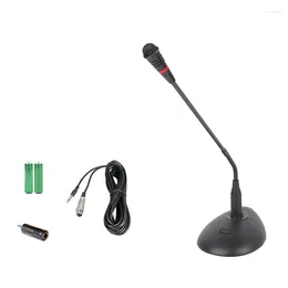 Microphones Mini Studio Speech Microphone With Doorbell Tone Gooseneck Wired Flexible For Computer Desktop Notebook Easy Install