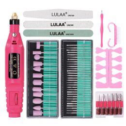 Drills HALAIMAN Complete Nail Care Set Nail Drill Machine Electric Pedicure Grinding Equipment Milling Cutter For Manicure Products