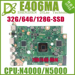 Motherboard KEFU E406MA MAINboard For VivoBook 14_ASUS Laptop E406MAS Laptop Motherboard W/N5000 N4000 CPU 2GB/4GBRAM 32GB/64GB/128GB SSD