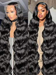 Body Wave 13x4 13x6 HD Transparent Lace Front 30 40 Inch Brazilian Water 5x5 Closure Glueless Human Hair For Women 240401