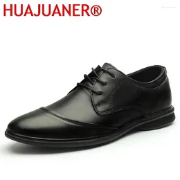 Casual Shoes Luxury Mens Oxfords Classic Men Dress Genuine Leather Fashion Black Wedding Office Suit Man Size 38-45