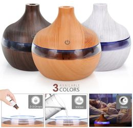 EZSOZO juicer300ML USB Air Humidifier Electric Aroma Diffuser Mist Wood Grain Oil Aromatherapy Mini Have 7 LED Light For Car Home 4236317