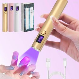 Nail Dryers Handheld UV Led Lamp Dryer Light For Curing All Gel Polish Rechargeable Quick Dry Manicure Machine Art Tools