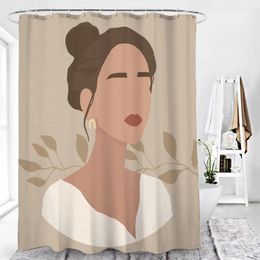 Shower Curtains 3D Digital Printing Abstract Illustration Geometric Polyester Waterproof Curtain Bathroom Partition