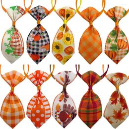 Dog Apparel 50 Pcs Fall Style Ties Thanksgiving Puppy Accessories Pet Bow Necktie Grooming Supplies For Small Dogs