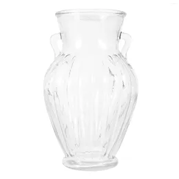 Vases Glass Vase Ornament Indoor Plant Pots Hydroponics Clear Flower Bottle Holders Desk Decorations Office