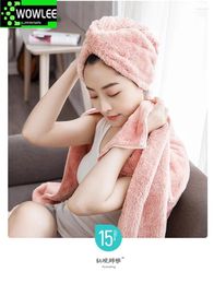 Towel Quick Hair Drying Bath Spa Bowknot Wrap Hat Cap For Bathroom Accessories Set