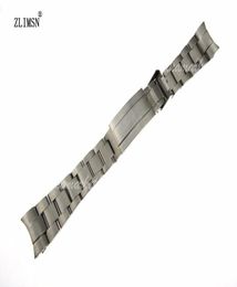 Mens Silver SS Watch Band ZLIMSN 20mm or 21mm Strap Bracelet with Curved end2129584