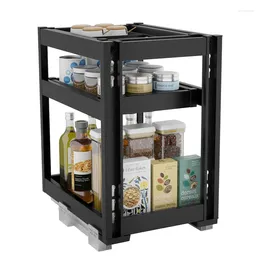 Kitchen Storage Smart Cabinet Seasoning Basket Drawer-type Drawer Draws Three Layers Of Shelves