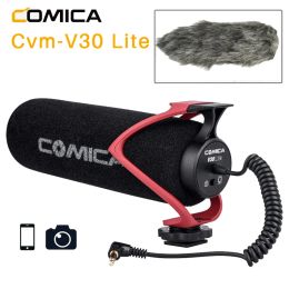 Microphones Comica CVMV30 LITE Video Microphone SuperCardioid Condenser OnCamera Shotgun Microphone for Nikon Canon Sony Huawei mic