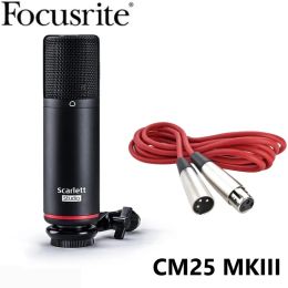 Microphones Focusrite Scarlett Studio Scarlett CM25 MkIII Condenser Microphone Studioquality For Computer Recording with 3m XLR Cable