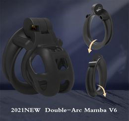 2021 Snake V6 3D Mamba Cage Male Device Python-shaped Double-Arc Cuff Penis Ring Cobra Cock Adult Sex Toys9404323