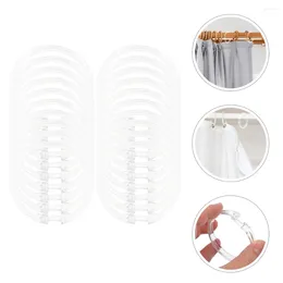 Shower Curtains 20 Pcs Curtain Hook Circular Buckle Rings Round Hooks Acrylic Hanging Roman Rod