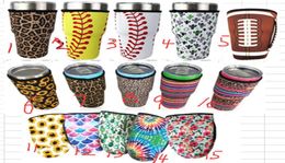 21 Style baseball Reusable Coffee Cup Sleeve Cactus Water Bottle Cover Neoprene Insulated Sleeve Cover Case Bags Pouch for 30oz Tu5238012