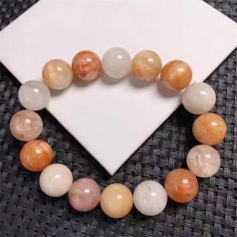 Link Bracelets Natural Colored Hair Quartz Bracelet Stretch Polychrome Handmade Beads Healing Women Jewelry Gift 1pcs 14MM