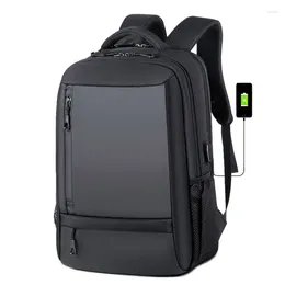 Backpack Large Capacity Business With USB Student Schoolbag Mult-pockets Men Laptop Bag Computer Rucksack Travel Bags XA878F