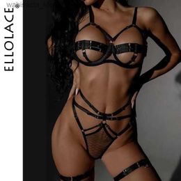 Sexy Set Ellolace Naked Lingerie SexyPorn Underwear Women Body Sensual Erotic Costume Without Censure Luxury Open Bra Hot Intimate Set L2447