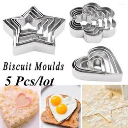 Baking Moulds Stainless Steel Fried Egg Pastry Heart&Star Shape Cake Fondant Tools Cookie Cutter Mould Biscuit Cooking