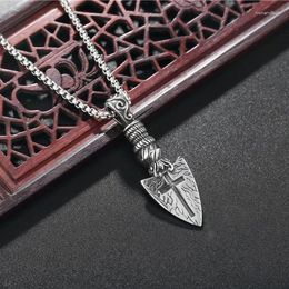 Chains Holy Spear Head Of Pendant Stainless Steel Necklace Sweater Chain