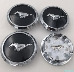 4 pcslot 68MM For Mustang OEM Wheel Rim Center Cap Black Chrome Edge Running Horse 5W1J1A096BA6079477