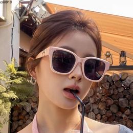 Soft Pink Square Sunglasses for Women Round Face Slimming Internet Famous High-end Texture Han Chao Men Style T9oz