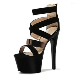Sandals Sexy European And American Style Shoes Fashion High-heel Model Stage Show 17cm