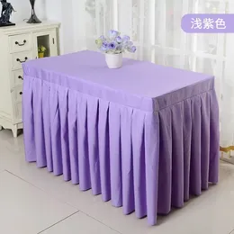 Table Cloth Conference Pure Color Wedding Activities Cold Food Check In Rectangular Skirt El Banquet Tablecloth Black